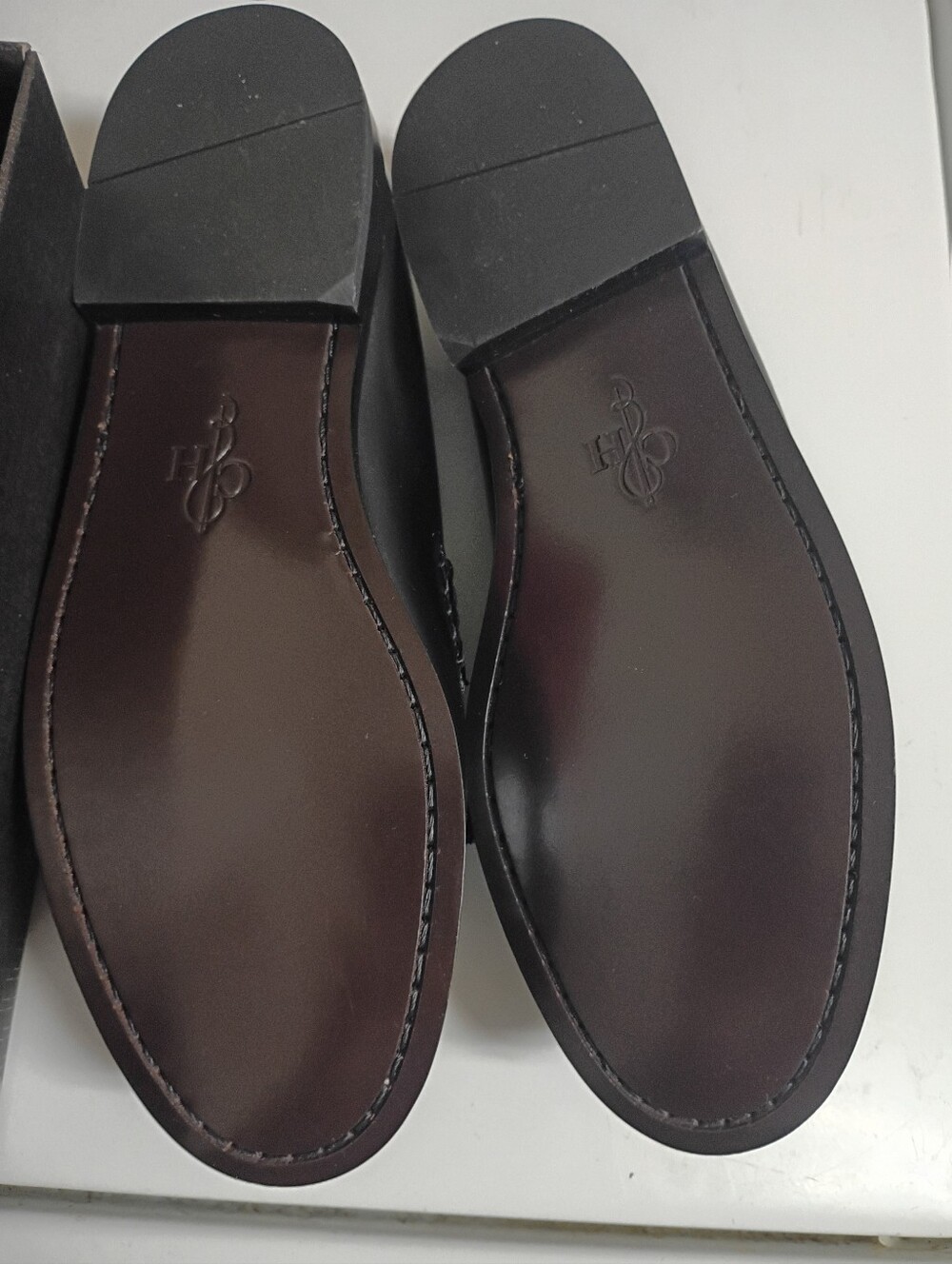 Cole Haan Black Leather Kiltie Buckle Loafers - Picture 3 of 4